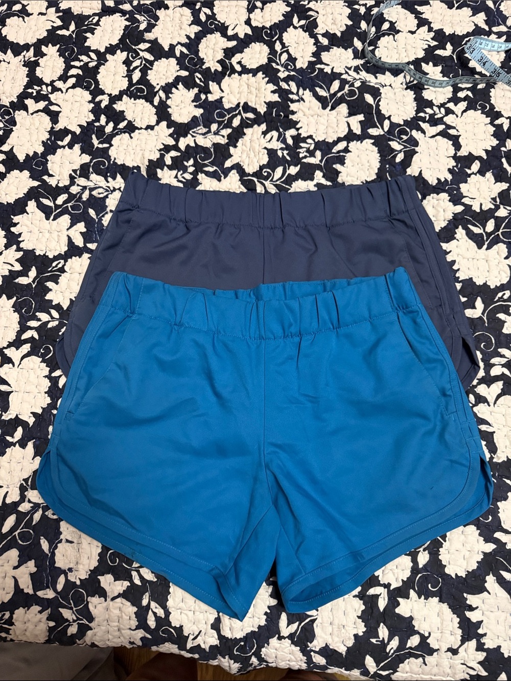 Columbia Women's Dual-Pack Athletic Shorts in Blue & Navy